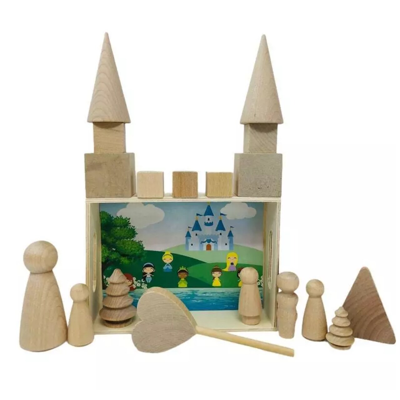 Kitcheniva My Little Sensory Tray Disney Princess Addition Wooden Sensory Kit Toy